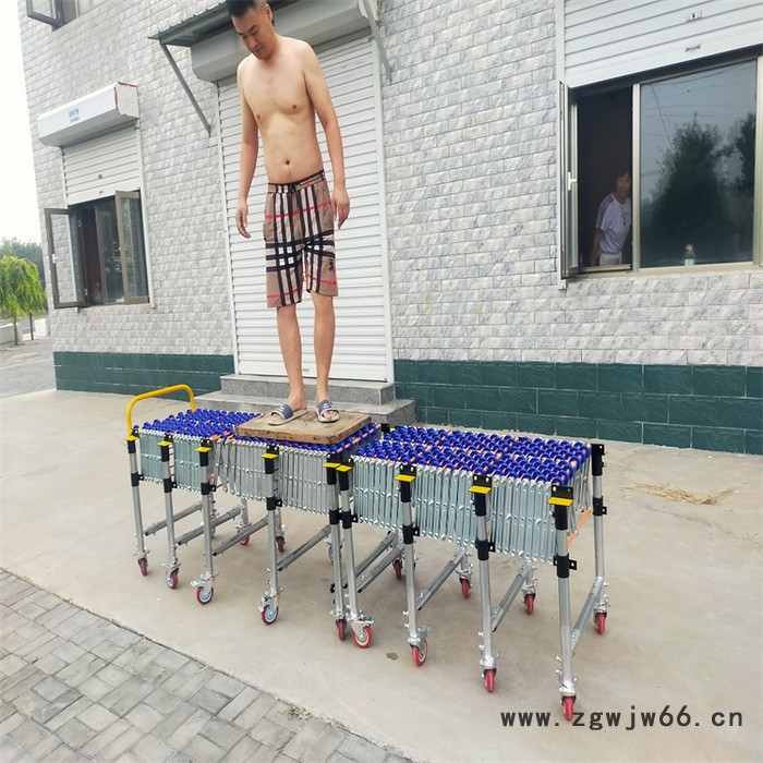 伸缩转弯装车搬运传送带 无动力输送机 卸货神器 滚筒输送机图7