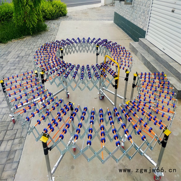 伸缩转弯装车搬运传送带 无动力输送机 卸货神器 滚筒输送机图3