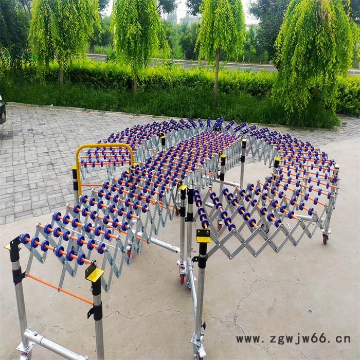 伸缩转弯装车搬运传送带 无动力输送机 卸货神器 滚筒输送机图6