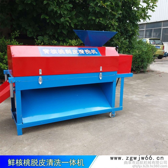 山东哪买核桃剥皮清洗机 核桃清洗去青皮机 启航滚筒去核桃皮机图3