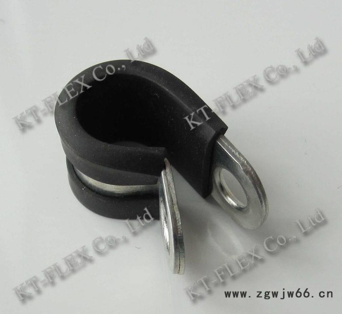 包塑R型管夹  金属紧固夹   包塑金属卡子图2