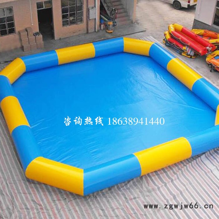 户外大型充气游泳池水池水上滚筒充气沙池手摇船水上乐园支架水池图6