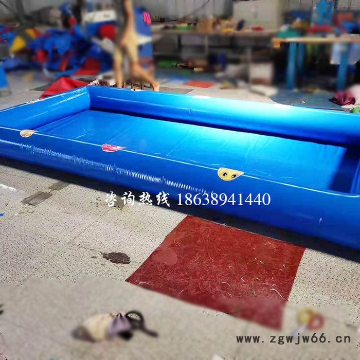 户外大型充气游泳池水池水上滚筒充气沙池手摇船水上乐园支架水池图4