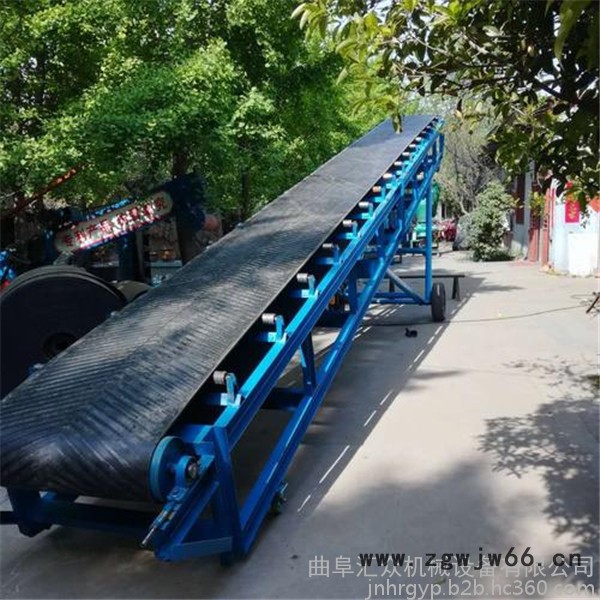 厦门V型皮带输送机 600宽移动式皮带运输机 包胶滚筒货物输送机图3