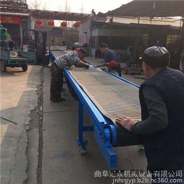 厦门V型皮带输送机 600宽移动式皮带运输机 包胶滚筒货物输送机图2