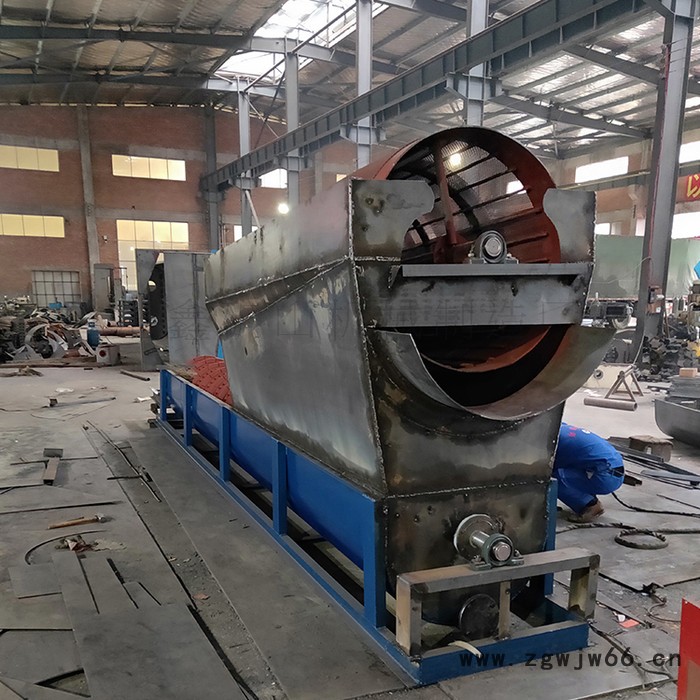 浩鑫生产螺旋式洗沙机 全自动滚筒洗沙机 750型移动洗砂机现货图4