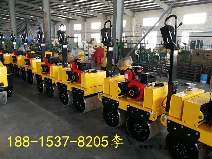 压路机厂家手扶双钢轮轧道机震动轧道机滚筒手扶600压路机振动碾厂家图8