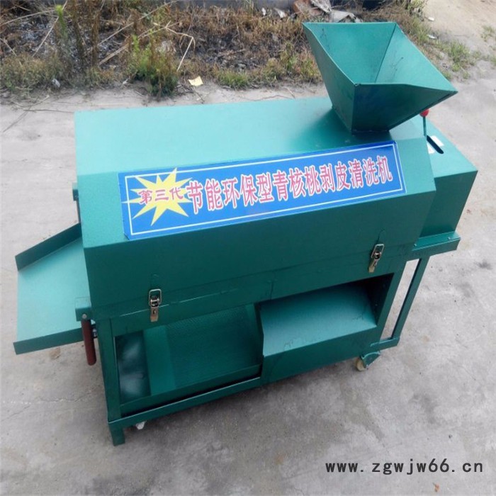 滚筒毛刷薄皮核桃去壳机 专业青核桃剥皮壳机 家用鲜核桃剥壳机图8