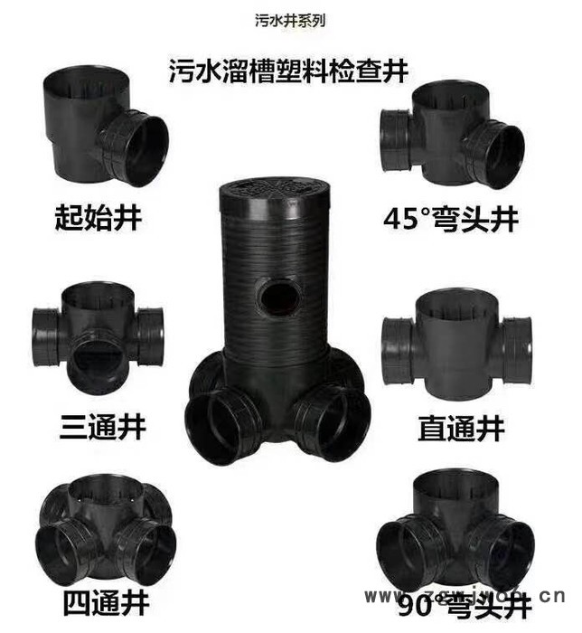 塑料检查井 PE塑料检查井厂家 流槽直通井 三通井**图5