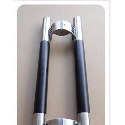 不锈钢夹木拉手，精简不锈钢圆管夹木拉手适用大众