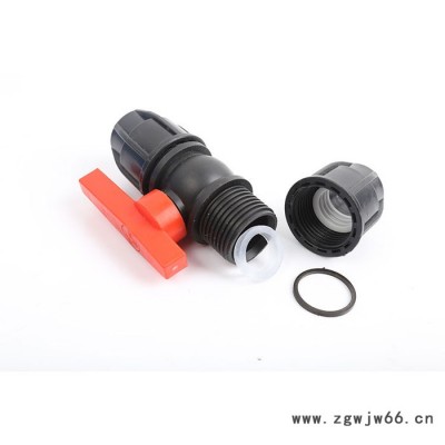 外连接直通阀 连接快捷方便密封性好PE快接管件