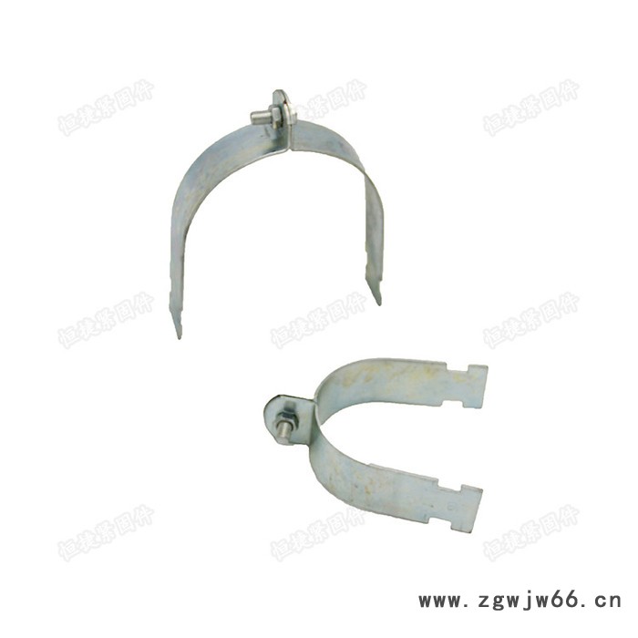 P型管夹 P型卡 热镀锌 碳钢Q235 电管用 带黑胶皮 65 80 100图5