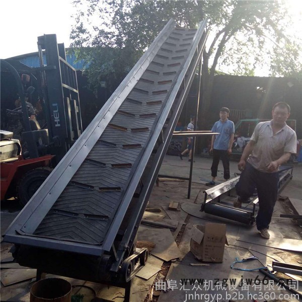 液压升降沙子输送机 大型滚筒式皮带机 仓库用耐用型输送机图4