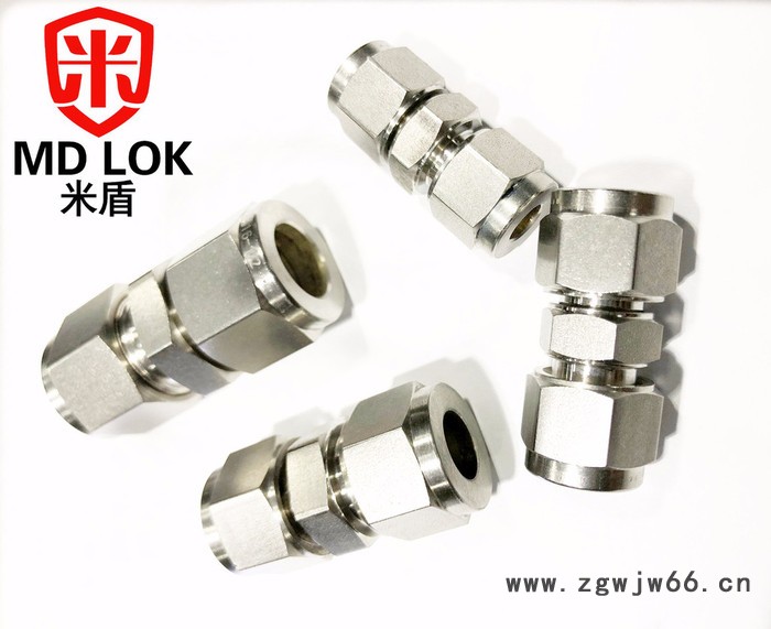米盾316L不锈钢高压卡套直通管接头 卡套直通中间接头 16mm卡套接头图3