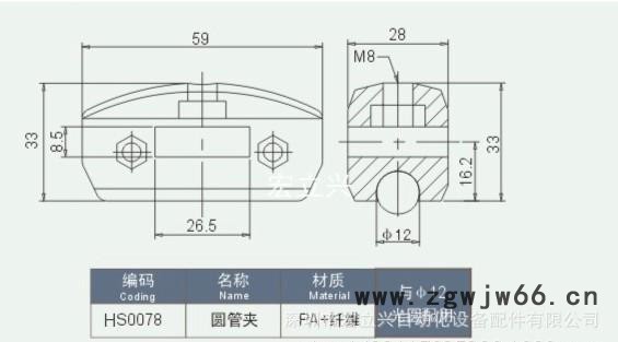 hs0078圆管夹输送机机械配件食品流水线护栏黑色支架塑料带图2