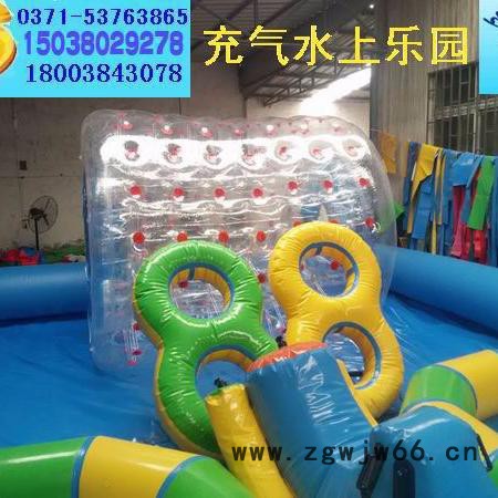 华豫水上漂浮物|百万海洋球球跳床压板滚筒|充气水上运动用品漂流艇|充气船，水上漂浮物，充气水滑梯，水上乐园图7