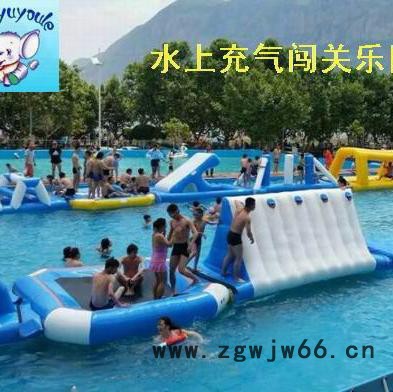 华豫水上漂浮物|百万海洋球球跳床压板滚筒|充气水上运动用品漂流艇|充气船，水上漂浮物，充气水滑梯，水上乐园图5