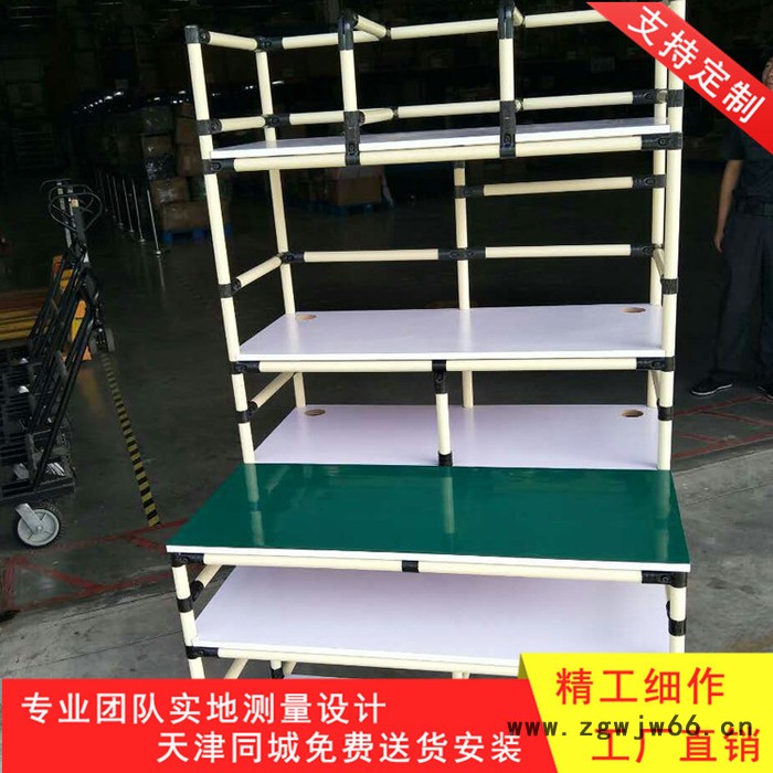 天津**精益复合管线棒货架 车间流水线防静电工作台 周转移动推车置物架 车间物料滚筒置物架 工厂直销 量大从优图4