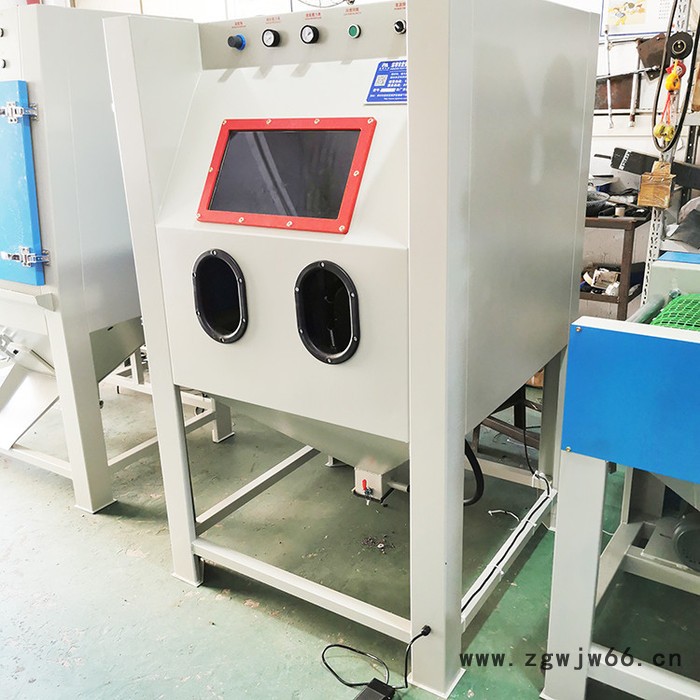 盘安手动喷砂机PA1010大量现货  除锈喷砂机  去毛边喷砂机 五金件除锈去毛刺环保箱式喷砂机 滚筒式自动喷砂机图2