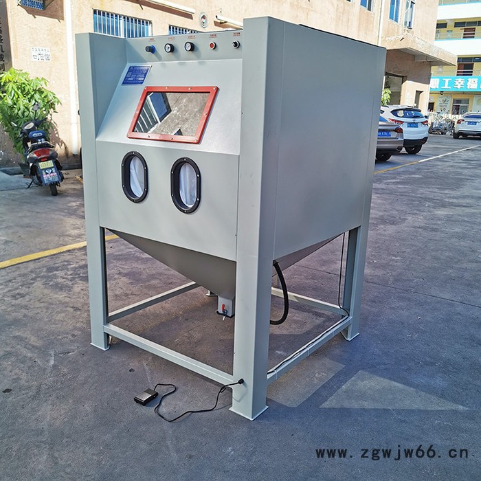 盘安手动喷砂机PA1010大量现货  除锈喷砂机  去毛边喷砂机 五金件除锈去毛刺环保箱式喷砂机 滚筒式自动喷砂机图5