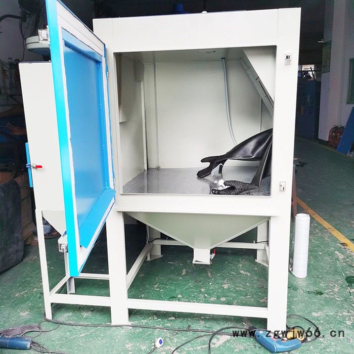 盘安手动喷砂机PA1010大量现货  除锈喷砂机  去毛边喷砂机 五金件除锈去毛刺环保箱式喷砂机 滚筒式自动喷砂机图7