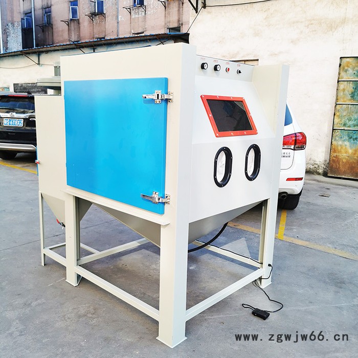 盘安手动喷砂机PA1010大量现货  除锈喷砂机  去毛边喷砂机 五金件除锈去毛刺环保箱式喷砂机 滚筒式自动喷砂机图4