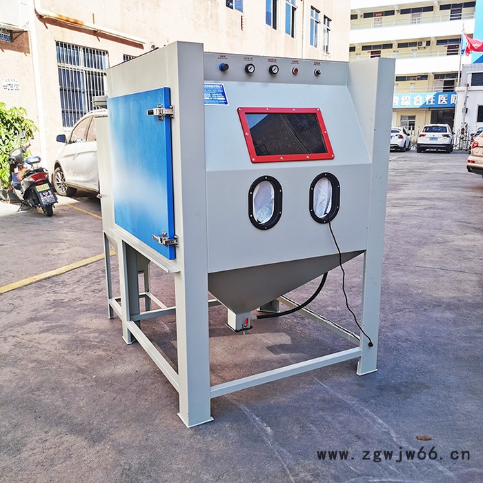 盘安手动喷砂机PA1010大量现货  除锈喷砂机  去毛边喷砂机 五金件除锈去毛刺环保箱式喷砂机 滚筒式自动喷砂机图3