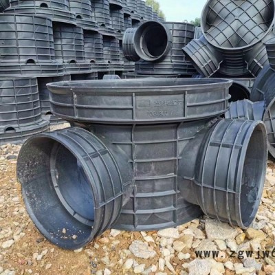 PE检查井现货供应 高强度塑料检查井 流槽井 直通井** PE塑料检查井