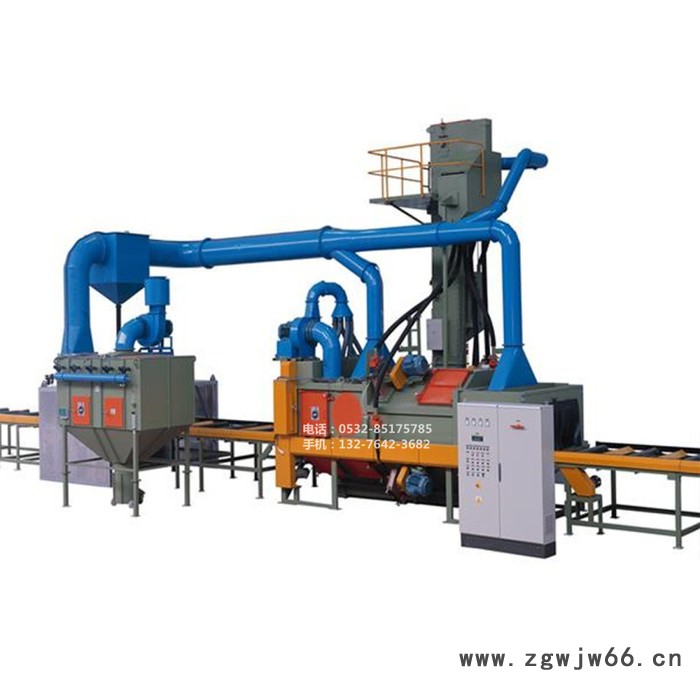 Q6910抛丸机 辊道滚筒抛丸清理机 抛丸除锈设备 钢结构抛丸机 抛丸清理机 钢板清理生产线图3