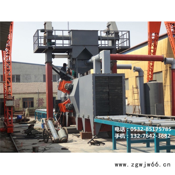 Q6910抛丸机 辊道滚筒抛丸清理机 抛丸除锈设备 钢结构抛丸机 抛丸清理机 钢板清理生产线图2