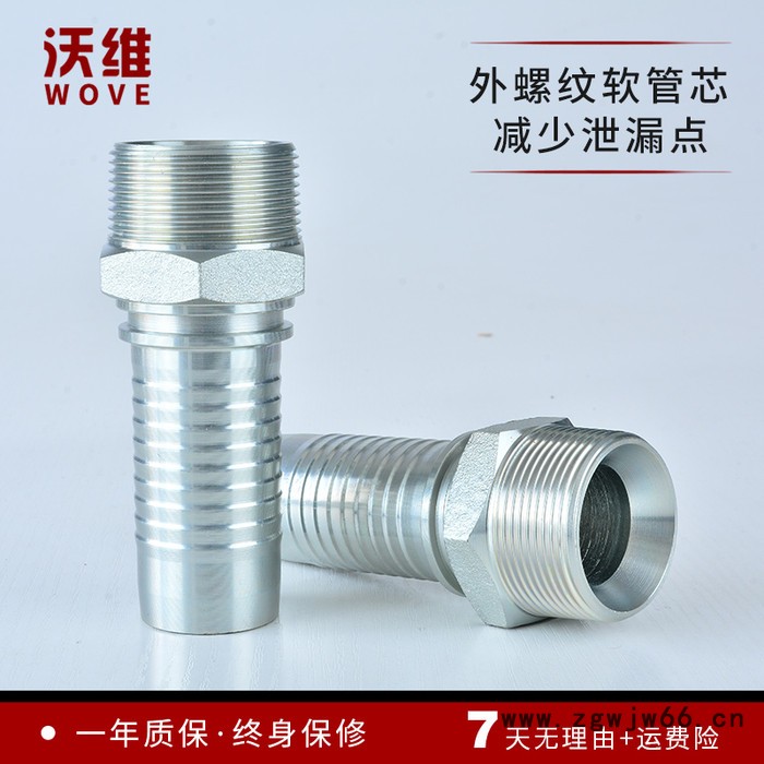 沃维15611 油管金属接头 60度锥油管直通接头 扣压式油管接头图4