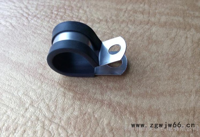 连胶条抱箍 电线电缆卡箍 包胶R型管夹