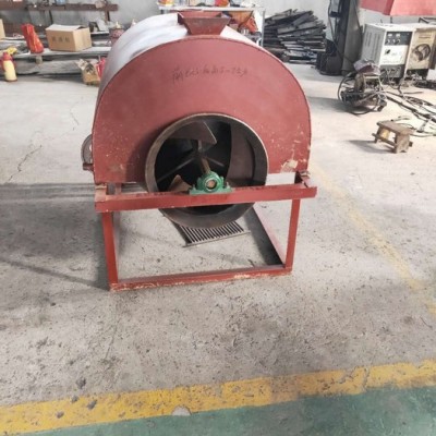 现林石磨**-电动燃煤烧煤炒锅-滚筒炒锅-芝麻花生坚果铁质炒锅-小磨香油流水线设备