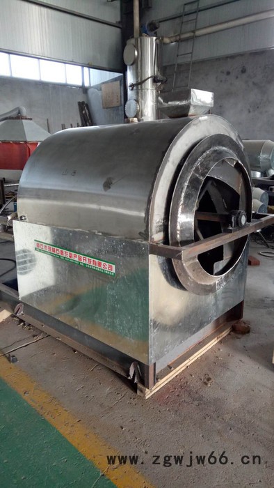 现林石磨**-电动燃煤烧煤炒锅-滚筒炒锅-芝麻花生坚果铁质炒锅-小磨香油流水线设备图2