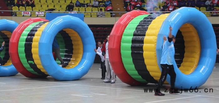 华予游乐趣味运动会器材，充气毛毛虫，众星捧月，毛毛虫竞速，碰碰球，充气滚筒，充气趣味运动器材出租图7