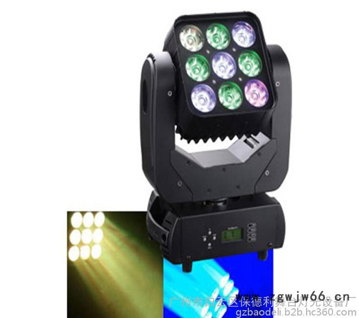 供应保德利3309  9粒摇头矩阵灯  舞台灯光  户外灯光  光束灯 激光灯 5R滚筒扫描 大功率LED灯 摇头灯图5