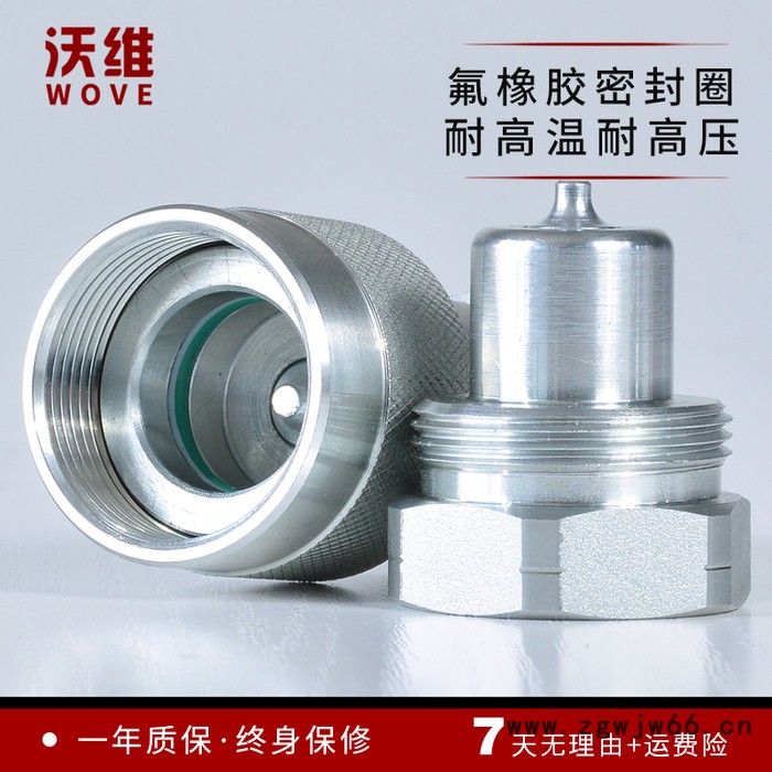 沃维KZE-B 超高压快接头 锥螺纹管接头 70mpa螺纹连接直通接头图2