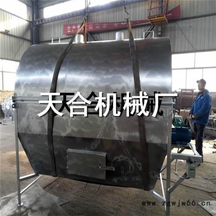 新型不锈钢滚筒炒盐机 坚果炒货机 奶香瓜子炒货机 电动炒货机 多功能炒药材机图2