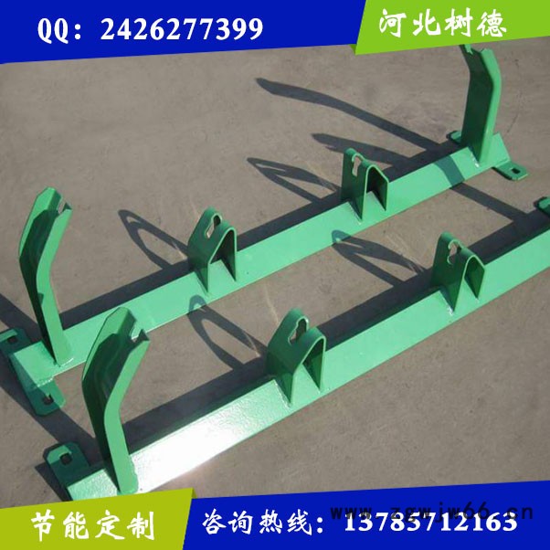 树德DT11型输送机槽型托辊支架 DT75型锥形托辊支架 调心托辊支架 可调槽角托辊支架 不锈钢托棍支架 支架滚筒图7