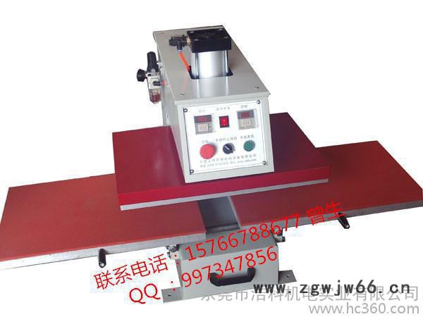 供应气动双工位烫画机 烫钻机 恒钧HJ 压烫机 服装服装滚筒机图6