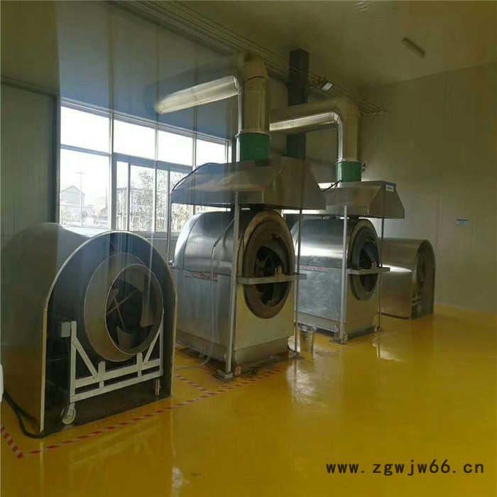 200斤滚筒式芝麻花生坚果等电磁炒货机  香油流水线设备   300斤不锈钢双晃油机图2