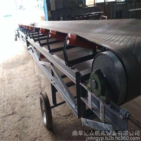 黑色橡胶皮带输送机 快递分拣用四滚筒运输机 汇众可调速皮带运输机 汇众散包两用皮带机图4