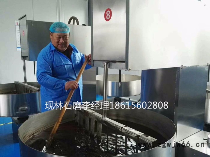 河北供应电动石磨 燃气滚筒炒芝麻锅 香油石磨机电动花生酱流动石磨 不锈钢晃油机图2