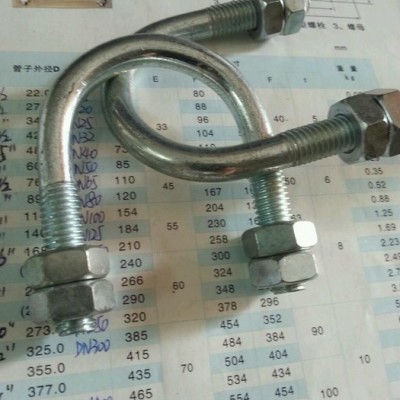 CB/T3780船用镀锌U型管码  船舶用钢管U型管卡 抗振动管夹 Ta-A型U型管码  Ta-A型U型管子吊架