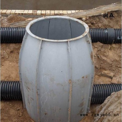 环保检查井排水井 缠绕玻璃钢检查井直通式玻璃钢检查井可定制-河北国蓝