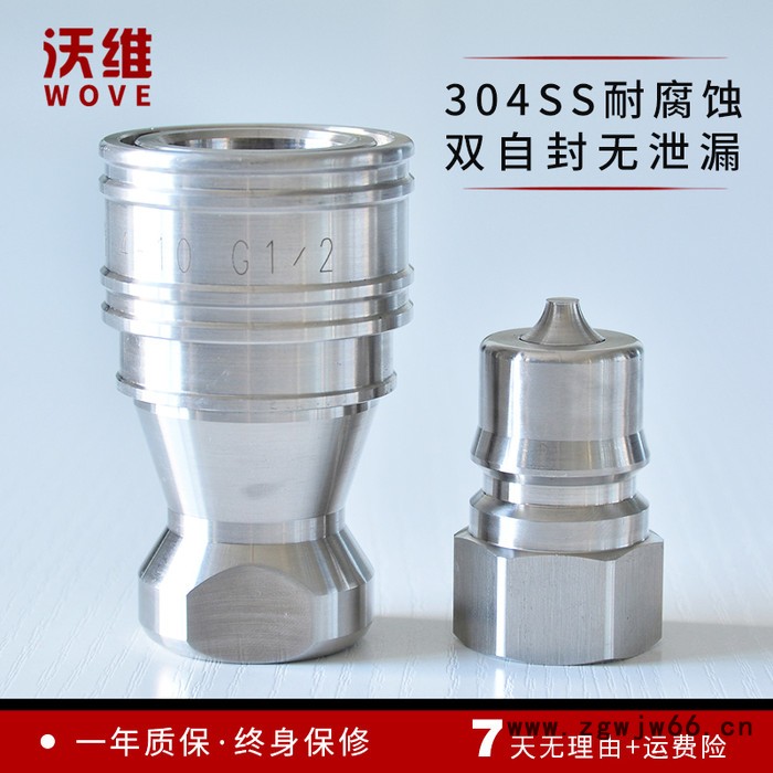 沃维液压kzf 管直接头 高压管道快速直接头 不锈钢直通内丝接头 现货图3