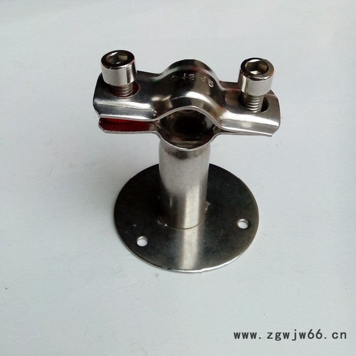 浙江温州不锈钢管支架销售 全304带底座管支架 管夹 管卡 管托图2