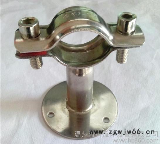 **304不锈钢管支架夹卫生级管夹管卡管子固定管托管码现货齐图2