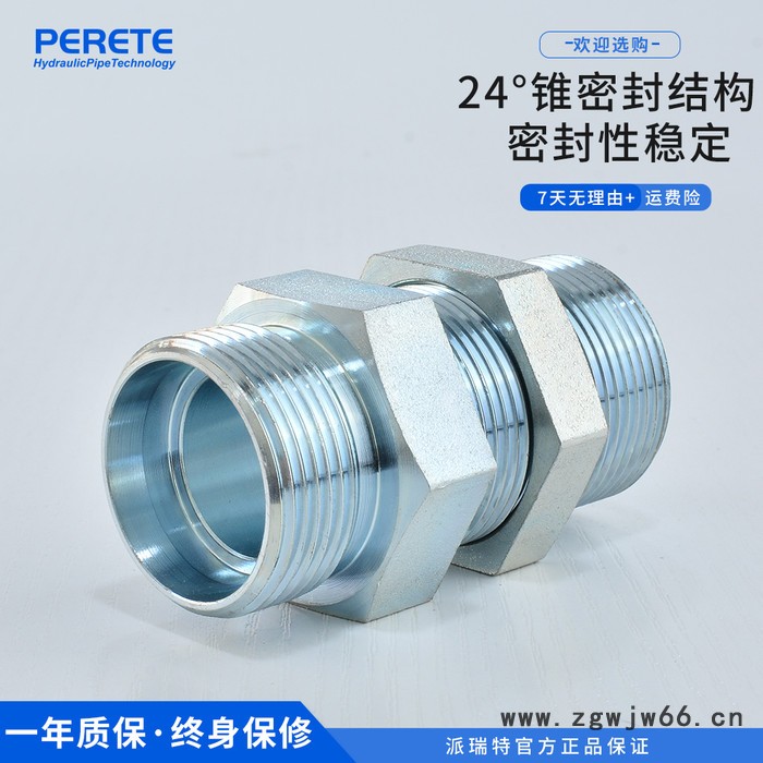 派瑞特6C 6D 碳钢外螺纹直通过板卡套接头 穿板卡套接头图3