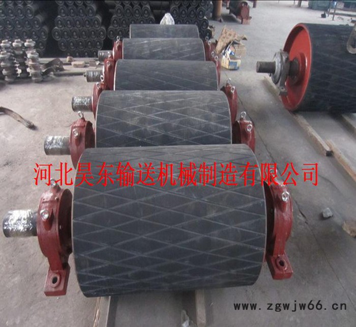 胶面滚筒 输送机胶面滚筒 矿用铸胶滚筒 菱形胶面滚筒图2